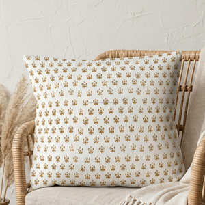 Housse de coussin bleue imprimée à la main, motif Buta indien, coussin décoratif vintage de style global - Product Image 5