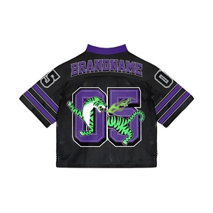 Maillot de sport personnalisé en mesh à manches courtes, respirant, pour l'entraînement athlétique, avec numéro graphique personnalisable, logo OEM sur mesure - Product Image 4