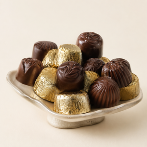 Floral Shaped Compound Dark <b>Chocolate</b> Confections Enclosed In Custom Gift Box For Corporate Gifts Supply - Product Image 4