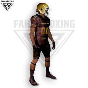 Conjunto de jersey de tela que absorbe la humedad con pantalones para entrenamiento y partidos, talla grande, poliéster, camisetas y tops de fútbol americano. - Product Image 5