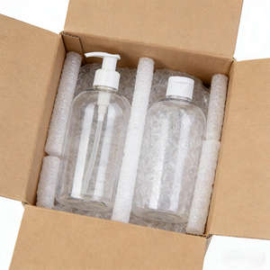 ขวดใสขนาด 500 มล. 16.9 ออนซ์ แบบมีหัวปั๊ม - ขวดพลาสติกทรงบอสตันสำหรับบรรจุภัณฑ์เจลอาบน้ำและครีมอาบน้ำ - Product Image 2