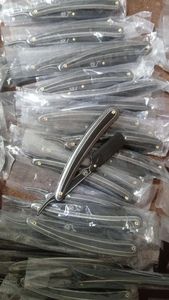 Professional Straight Edge Barber <b>Razor</b> Heavy Duty Stainless Steel <b>Single</b> <b>Blade</b> Clip Type Classic Barber Shop Face Wood Handle - Product Image 3