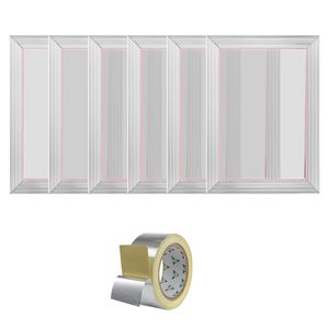 Kit per Serigrafia a 6 Pezzi con Telai in Alluminio 10x14 Pollici e Rete a Maglia 156 per Stampa - Product Image 1