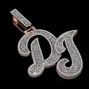จี้ตัวอักษรโมอิสซาไนต์แบบสั่งทำ VVS1 เงินแท้ 925 ชุบโรเดียมหรูหรา สไตล์ฮิปฮอป ประดับเพชรเม็ดใหญ่ - Product Image 5