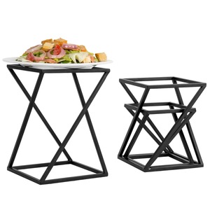 Support à gâteau à 2 niveaux en métal doré avec présentoir pour cupcakes et boissons, design multi-niveaux réutilisable - Product Image 6