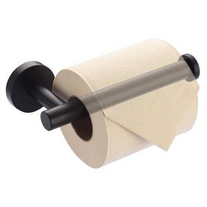 Porte-papier toilette mural en acier inoxydable SUS304 noir mat, résistant à la rouille, distributeur de rouleaux de papier toilette moderne - Product Image 2