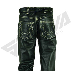กางเกงหนัง SALVA LEATHER ดีไซน์ใหม่มาแรง ปรับขนาดได้ กันน้ำ สำหรับผู้ชาย สวมใส่สบายในฤดูหนาว น้ำหนักเบา ติดกระดุม - Product Image 3