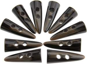 TIMELESS CRAFT Natural Horn <b>Toggle</b> <b>Button</b> Waterproof Handcrafted Furniture Decoration with Stylish Metal Logo DIY Wedding Gift - Product Image 2