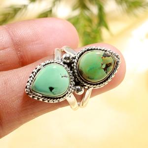 <b>Top</b> Selling Turquoise Gemstone Pear Shape 925 Sterling <b>Silver</b> Plated Luxury Handmade Jewelry Gift for Women Girls - Product Image 2