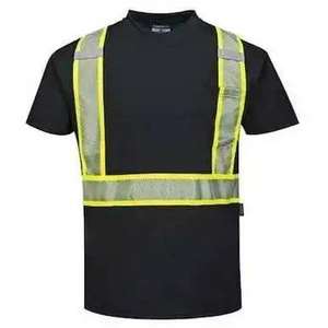 Polo de travail haute visibilité pour hommes, manches courtes, réfléchissant, imperméable, pour la construction routière, vente en gros OEM - Product Image 4