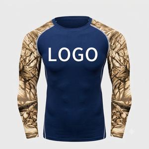 เสื้อรัดรูปแขนยาวสำหรับผู้ชาย พิมพ์ลายด้วยความร้อน เป็นมิตรกับสิ่งแวดล้อม ระบายอากาศได้ดี แห้งเร็ว ผลิตจากโพลีเอสเตอร์ กระชับพอดีตัว - Product Image 5