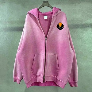 เสื้อฮู้ดโอเวอร์ไซส์แบบมีซิป Fly Fit ปรับแต่งได้ ใส่ได้ทั้งชายและหญิง ผ้าเฟรนช์เทอร์รี่ มีกระเป๋า ผ้าฝ้ายฟลีซ 100% สไตล์ลำลอง สำหรับฤดูใบไม้ร่วง - Product Image 2