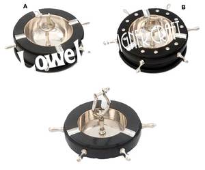 Cendrier rond en bois de frêne de qualité supérieure avec motif sculpté, idéal pour la voiture, le salon, le bar à domicile ou comme article cadeau - Product Image 3