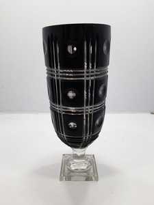 Red Crystal <b>Vase</b> Art Deco Design Tabletop Decor <b>Unique</b> Geometric Pattern - Product Image 4