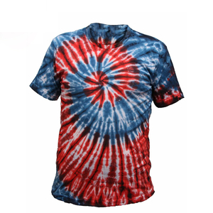 Camiseta de Manga Corta Tie-Dye para Hombre, Cuello Redondo, Corte Regular, Algodón Tejido, Ropa Casual, Verde - Product Image 5