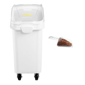 กล่องเก็บข้าวสารขนาดใหญ่ 21 แกลลอน/80 ลิตร  พร้อมที่จ่ายอาหารสัตว์เลี้ยงสำหรับห้องครัว เหมาะสำหรับเก็บอาหารสัตว์ วัตถุดิบ ธัญพืช และอาหารแห้ง - Product Image 1