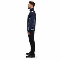 Veste softshell imperméable à col zippé 320GSM personnalisée pour homme, sublimée