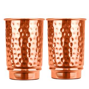 Copper tumbler set deep base design ayurvedic hydration <b>cups</b> eco friendly <b>reusable</b> durable for stable home kitchen use - Product Image 1