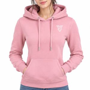 Sudadera con Capucha Rosa Sólida para Mujer, con Bolsillo Delantero, Corte Regular, Felpa de Algodón, Tejido de Punto, Ropa de Invierno - Product Image 5