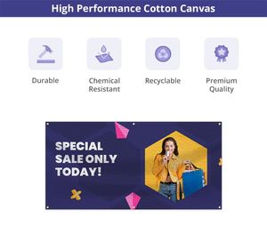 Impresión de Pancartas en Lona Personalizadas, Pancarta de Lona de Algodón para Interiores y Exteriores, Acabado Mate Premium, Pancarta Publicitaria Artística - Product Image 3