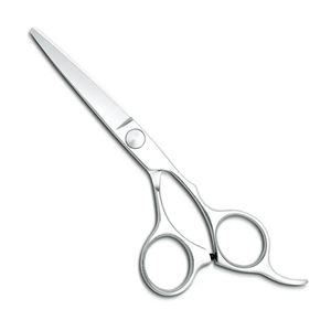 Ciseaux de barbier professionnels de haute qualité, 6,5 pouces, droits, en acier inoxydable, tranchants, pour droitiers, manche moyen, pour effiler les cheveux - Product Image 2