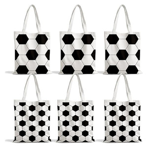 Football Soccer <b>Tote</b> Bag Custom Logo <b>Canvas</b> Carry Bag Reusable Lightweight Durable Shopping Gym Travel Accessory - Product Image 1