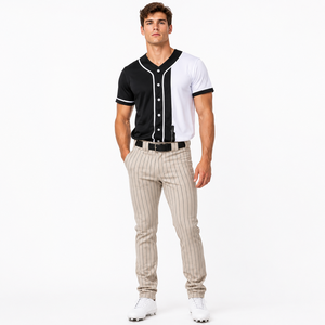 Ensembles d'uniformes de baseball légers, respirants et anti-humidité à col ras du cou, 100 % polyester, haute qualité, logo personnalisé - Product Image 1
