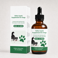 Complément anti-âge Waylemo pour chiens NAD+ NMN Liquide Nanoliposomal Énergie Cellulaire Santé de la Peau et du Pelage Gouttes 60ml