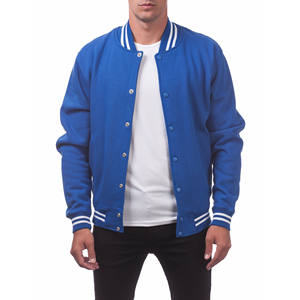 Veste universitaire confortable et personnalisable en gros pour hommes, grande taille, couleur unie, haute qualité, style baseball universitaire - Product Image 1