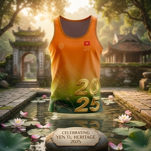 เสื้อวิ่งสั่งทำจำนวนมาก เสื้อวิ่งสั่งทำขายส่ง ผ้าฝ้าย 95% สแปนเด็กซ์ 5% ผู้ผลิตชุดกีฬาเวียดนาม - Product Image 4