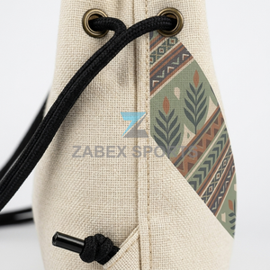 ZABEX SPORTS Canvas <b>Drawstring</b> <b>Backpack</b> Unisex Gym Bag with Letter Logo Design Below 23 Litre Capacity - Product Image 3