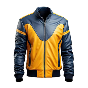 High Quality New Fashion Men's <b>Leather</b> <b>Jacket</b> Solid/Plaid Windproof Eco-Friendly Breathable <b>Long</b> Sleeves Streetwear Winter Coat - Product Image 1