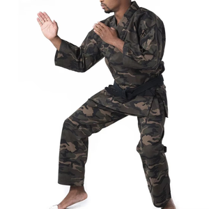 Conjunto de Uniforme de Artes Marciales de Camuflaje Personalizado 2026 para Hombres Adultos, Logotipo Frontal, 100% Algodón, Traje de Entrenamiento de Karate, Proveedor Mayorista - Product Image 4