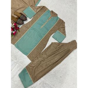 Conjunto de ropa de fiesta para mujer de diseñador Plazzo Dupatta - Product Image 3