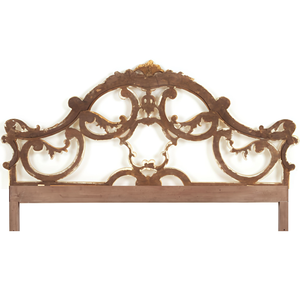 Cabecero de Cama de Madera Tallada a Mano con Diseño de Media Luna y Acabado Dorado, Cabecero de Madera para Montar en la Pared, Decoración para el Hogar - Product Image 5