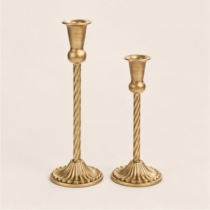 Premium Quality Handcrafted Gold Metal <b>Candlestick</b> Vintage Metal Candle Stand Custom Logo & Bulk Packaging Available - Product Image 1