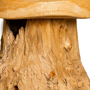 ARTERRA Premium Handcrafted Teak Root Mushroom <b>Stool</b>-Durable Eco-Friendly Rustic Design Ottoman for Hotel Apartment Warehouse - Product Image 2