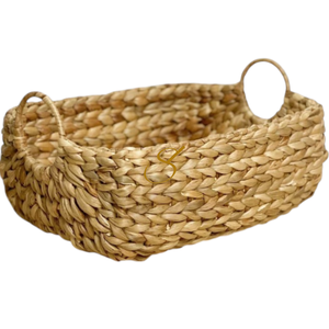 Handmade Water Hyacinth Storage Baskets, <b>Rustic</b> <b>Shelf</b> Organizers - Product Image 1