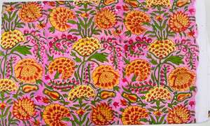 Tissu indien 100 % coton imprimé à la main, unique et magnifique, idéal pour la mode féminine et l'artisanat (vente en gros) - Product Image 6