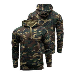 Sudadera con capucha de camuflaje extragrande al por mayor para hombre y mujer, estilo casual, manga larga, algodón grueso, mezcla de algodón básico - Product Image 3