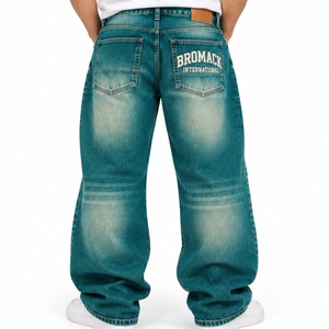 Jeans de Mezclilla para Hombre, Premium, Corte Relajado, Lavado Vintage, Pierna Ancha, Tela Suave y Resistente, Estilo Moderno - Product Image 2