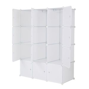 Libreria Organizzatore Contemporanea in Legno a 6 Cubi, Scaffale Aperto 3-2-1 Cubi in Bianco, Stili Moderni e Antichi - Product Image 4