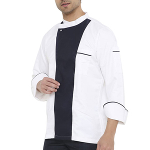High Quality OEM Long Sleeve <b>Chef</b> Coats Hotel Restaurant Work Wear Uniform Cooking <b>Chef</b> Jacket Kitchen Plain <b>Chef</b> Coat Uniform - Product Image 5
