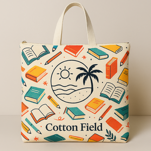 Sac fourre-tout personnalisé en coton bio, design premium, avec logo personnalisé pour femme, sacs en toile de coton. - Product Image 3