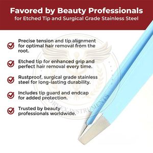 QORVEX INSTRUMENTS Eyelash Tweezers Stainless Steel <b>Smooth</b> Tip Precision Beauty <b>Tool</b> - Product Image 2