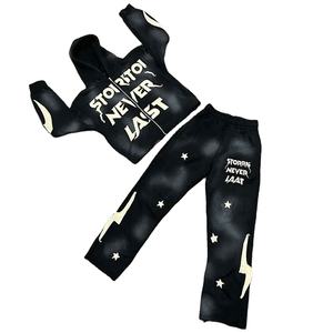 New Arrival Customized 2 Piece Jogging Wholesale Price Winter Fleece Sports Sweatpants and Hoodie Set Tracksuits for Men - Product Image 1