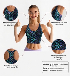 Sujetadores deportivos para mujer, con estampado de leopardo, espalda cruzada, para gimnasio y yoga, antibacterianos, sin costuras, de secado rápido, ligeros y transpirables. - Product Image 6