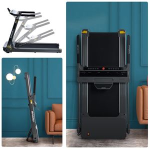 Compatto 3.5HP elettrico motorizzato tapis roulant portatile palestra Fitness macchina per fare Jogging camminare pieghevole 14 KM/H per uso domestico - Product Image 2