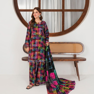 Service OEM Fabricants de Vêtements : Ensemble Robe Khaddar et Shalwar Kameez pour Femme, Meilleure Vente, Haute Qualité, Formel Hiver - Product Image 1