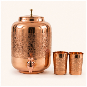 Oferta Especial: Jarra de Agua Personalizada con Grifo Antiderrames, Jarra de Agua Tradicional Ayurvédica de Cobre para Reforzar la Inmunidad y el Bienestar - Product Image 2